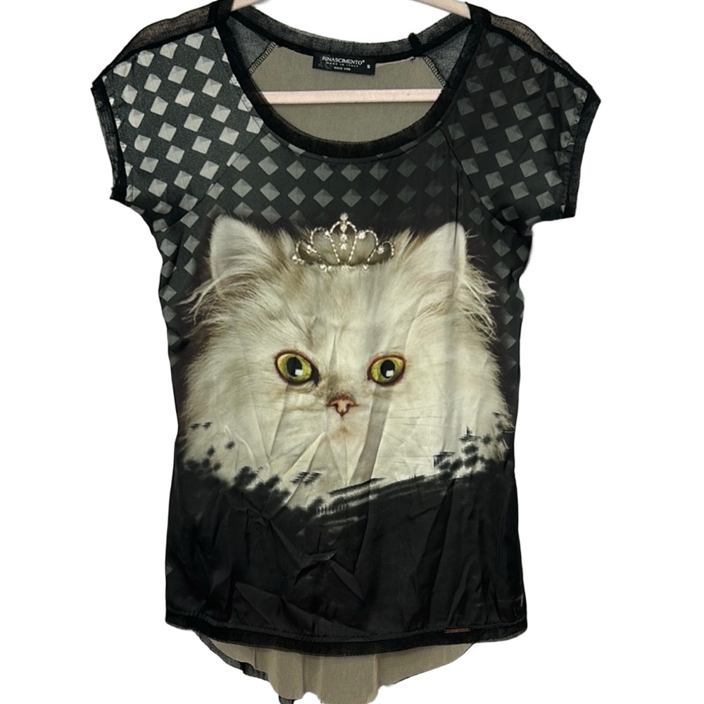 Rinascimento Black and Gray Top